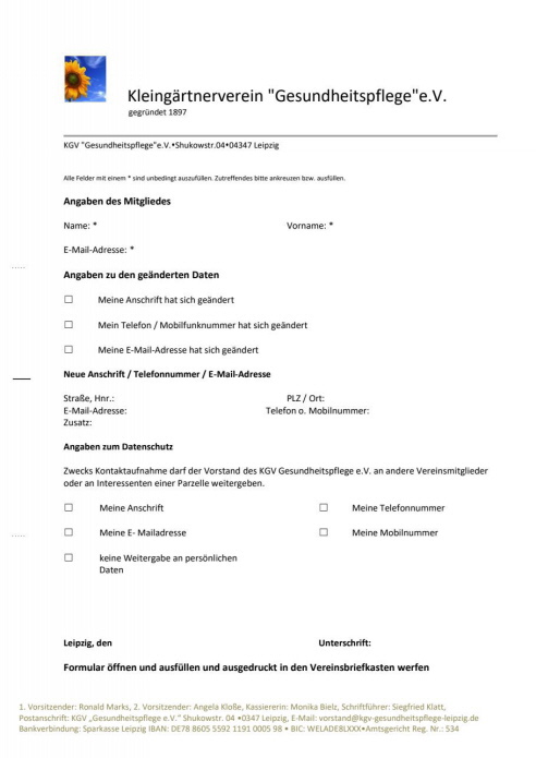 &Auml;nderungsmeldun f&uuml;r Mitglieder beschreibbar